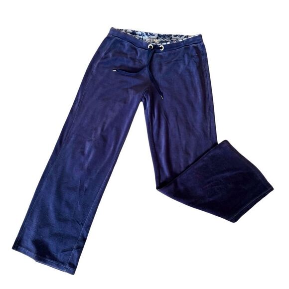 New York Laundry Blue Velour Drawstring Lounge Pants Size Medium - Picture 1 of 7